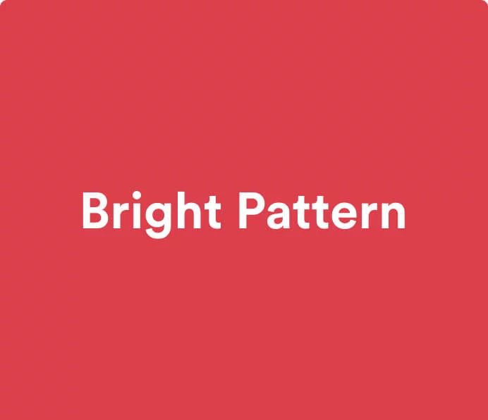 The bright pattern logo on a red background for a B2B client.