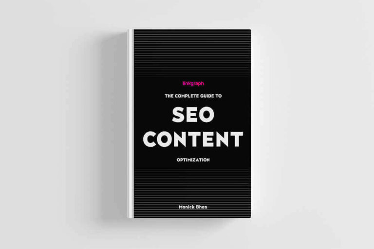 SEO content guide on a white background.