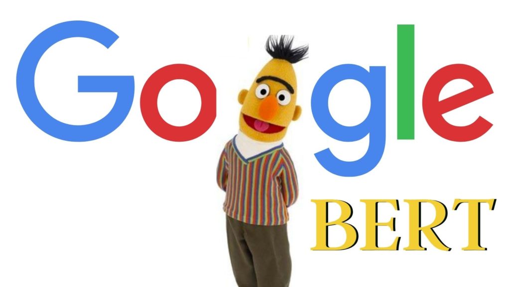 google logo with BERT from Sesame street