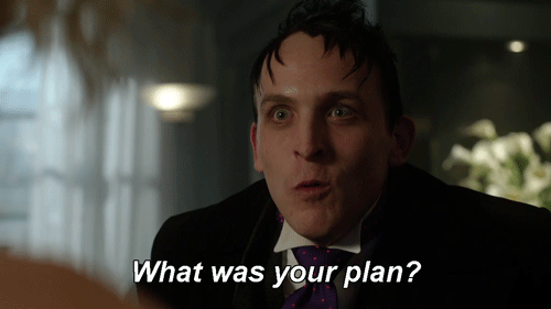 A gif from a Harry Potter character saying, "what's your plan?"