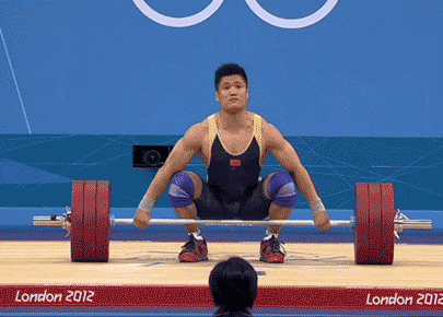 gif of Olympic weight lifter