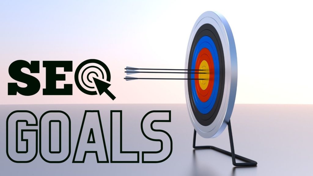 Target with arrows and SEO Goals in text