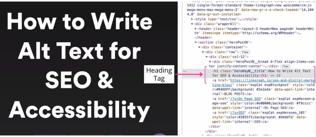 heading tag in HTML