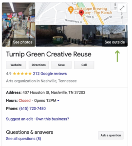 example of a Google Business Profile