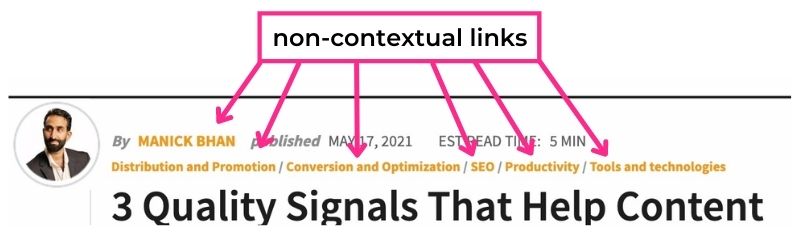 examples of non contextual links