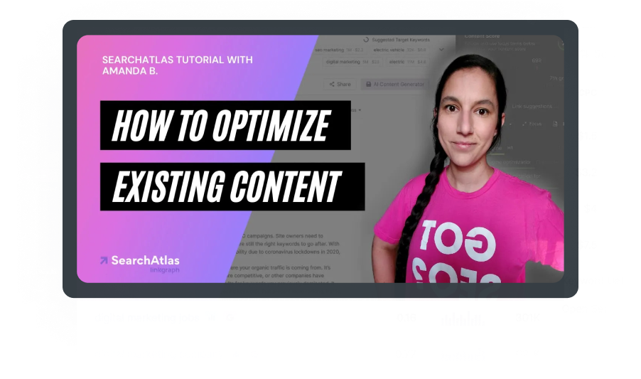 Learn how to optimize your existing content with the help of an assistant to improve its SEO.