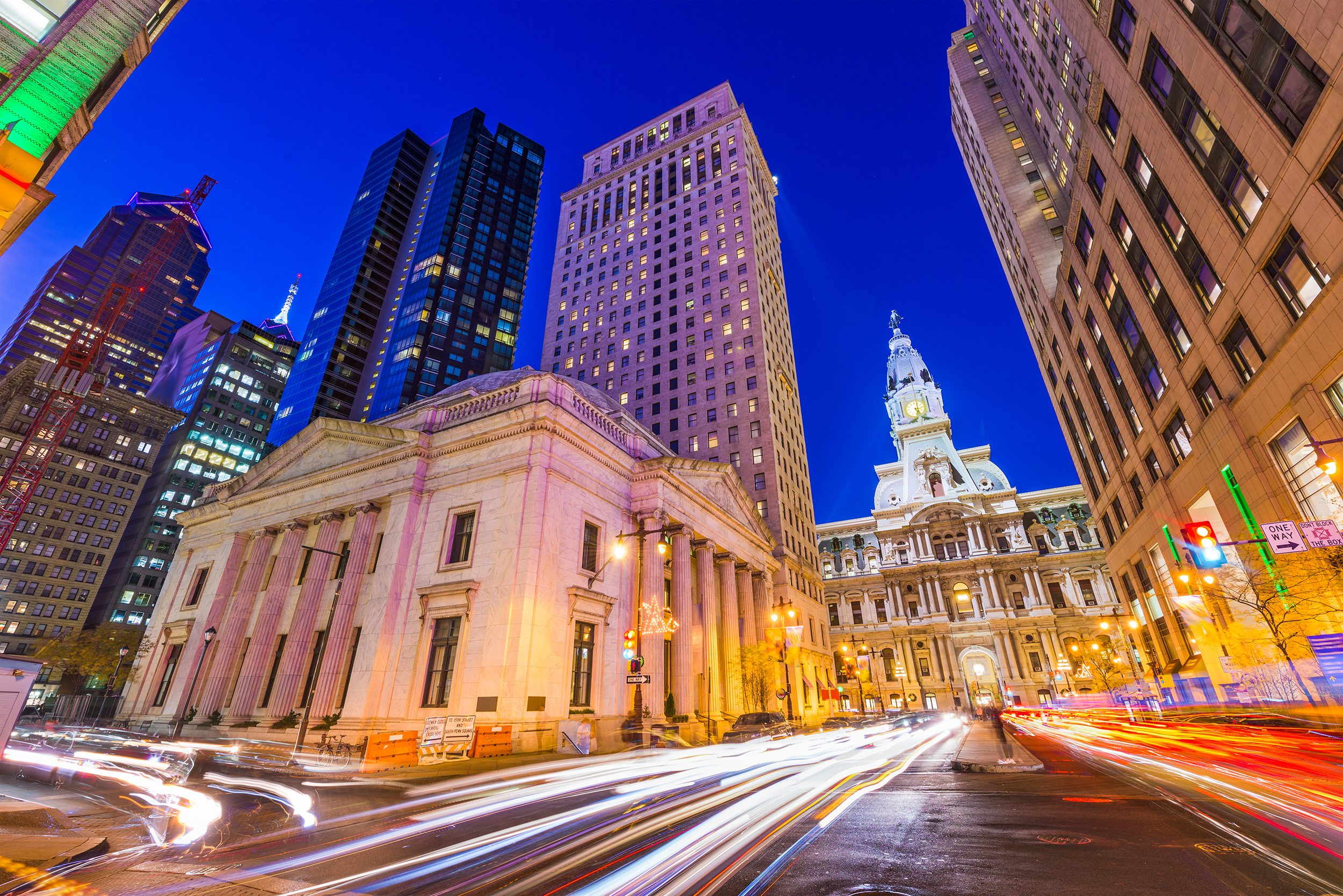 Philadelphia City Hall, located in Philadelphia, Pennsylvania.