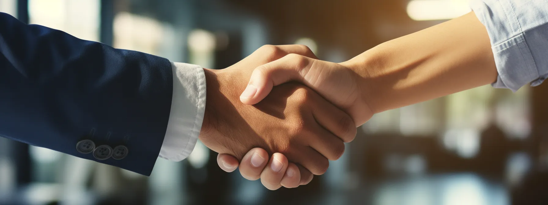 a person shaking hands with a trusted seo agency representative.