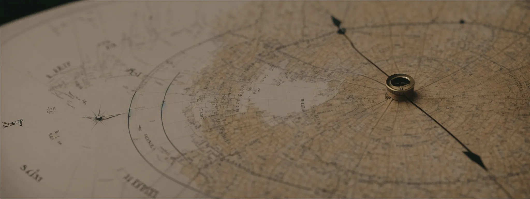a compass resting on a clear map, symbolizing the strategic navigation through the digital marketing landscape.
