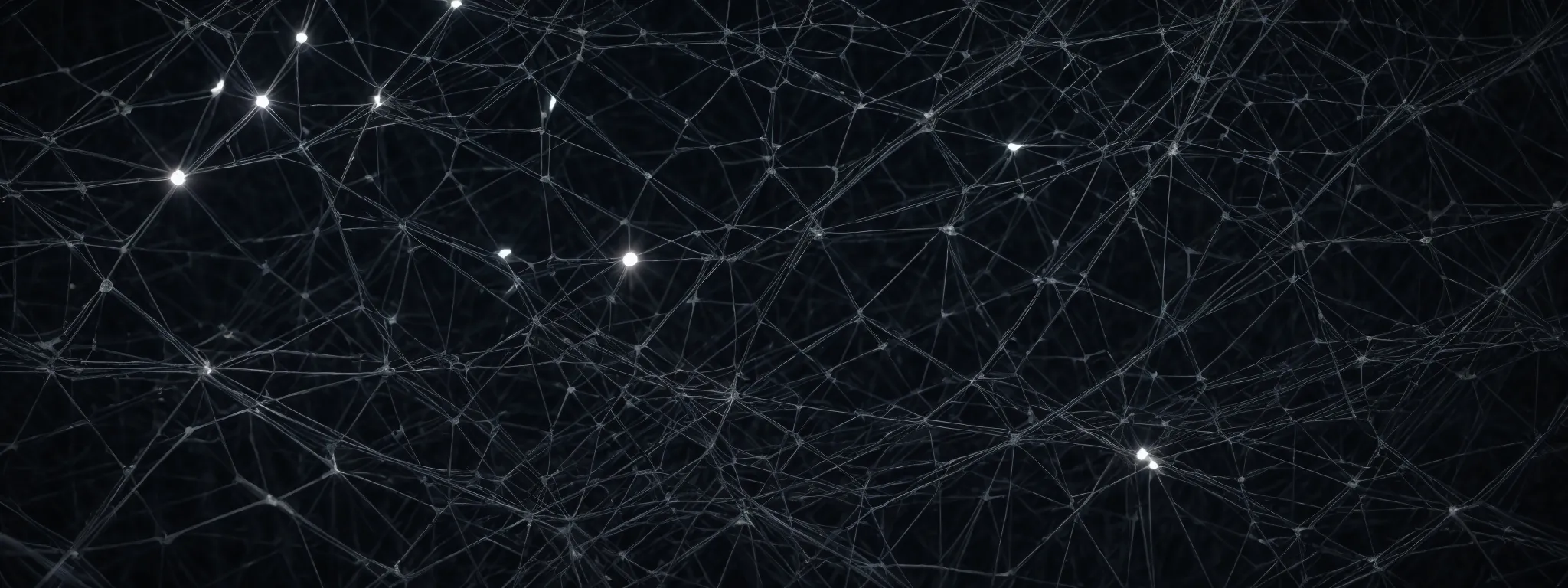 a web of interconnected nodes representing a network of links highlights the essence of seo's link-building strategy.