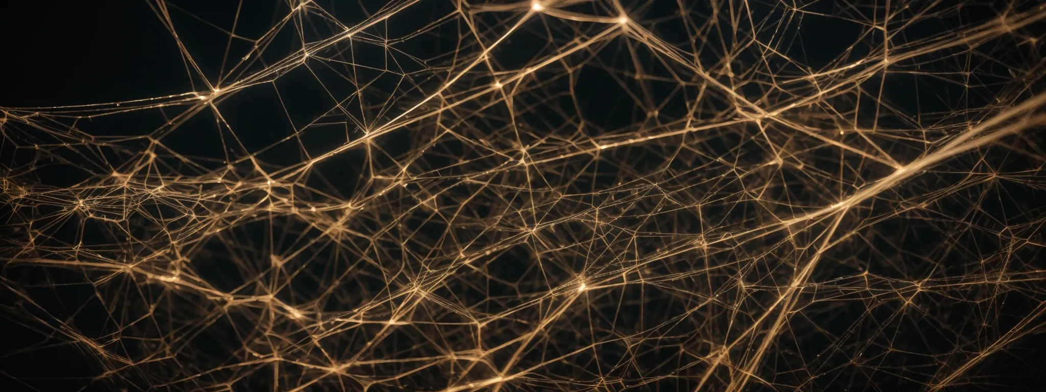 an intricate web of interconnected nodes illustrating a networked system.