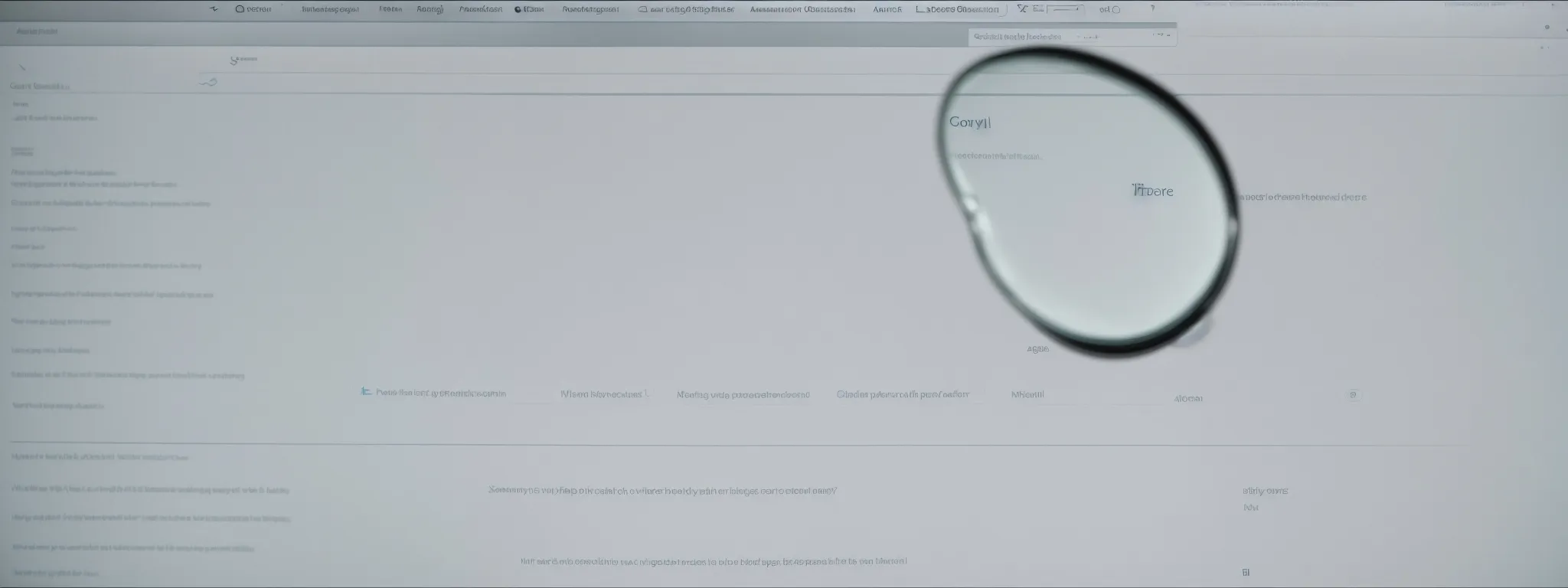 a computer screen displaying a search engine's interface with a magnifying glass icon, symbolizing the concept of semantic search in seo.
