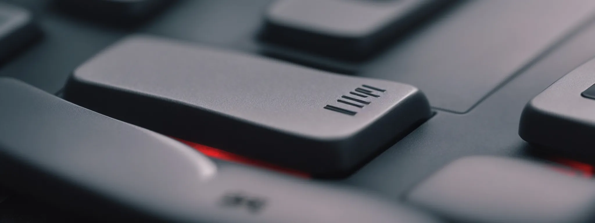 a fingertip pressing a symbolic enter key on a keyboard with a blurry, conceptual backdrop to suggest a strategic digital action.