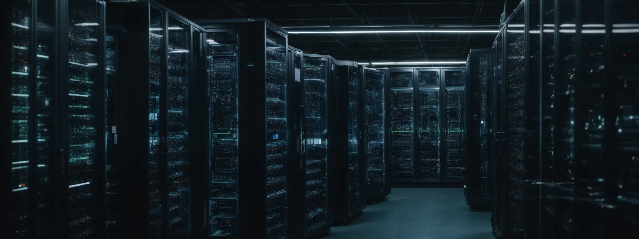 a bustling server room representing the powerful digital infrastructure underpinning a large ecommerce website.