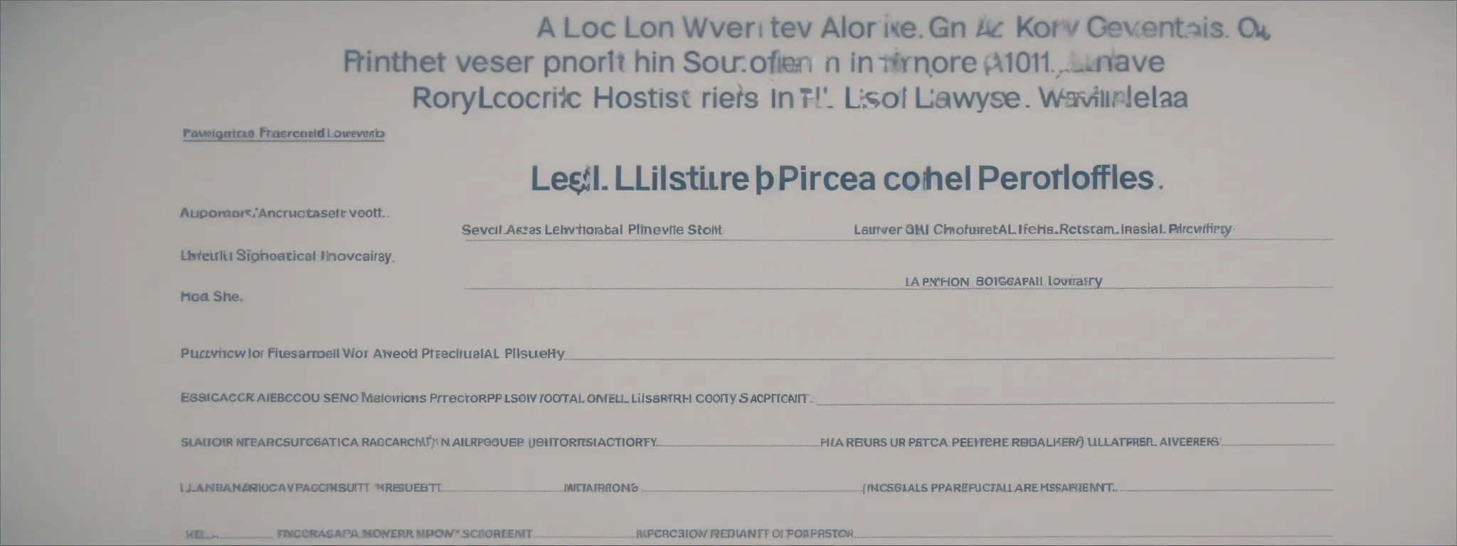 a laptop displaying a list of lawyer profiles on a legal directory website.