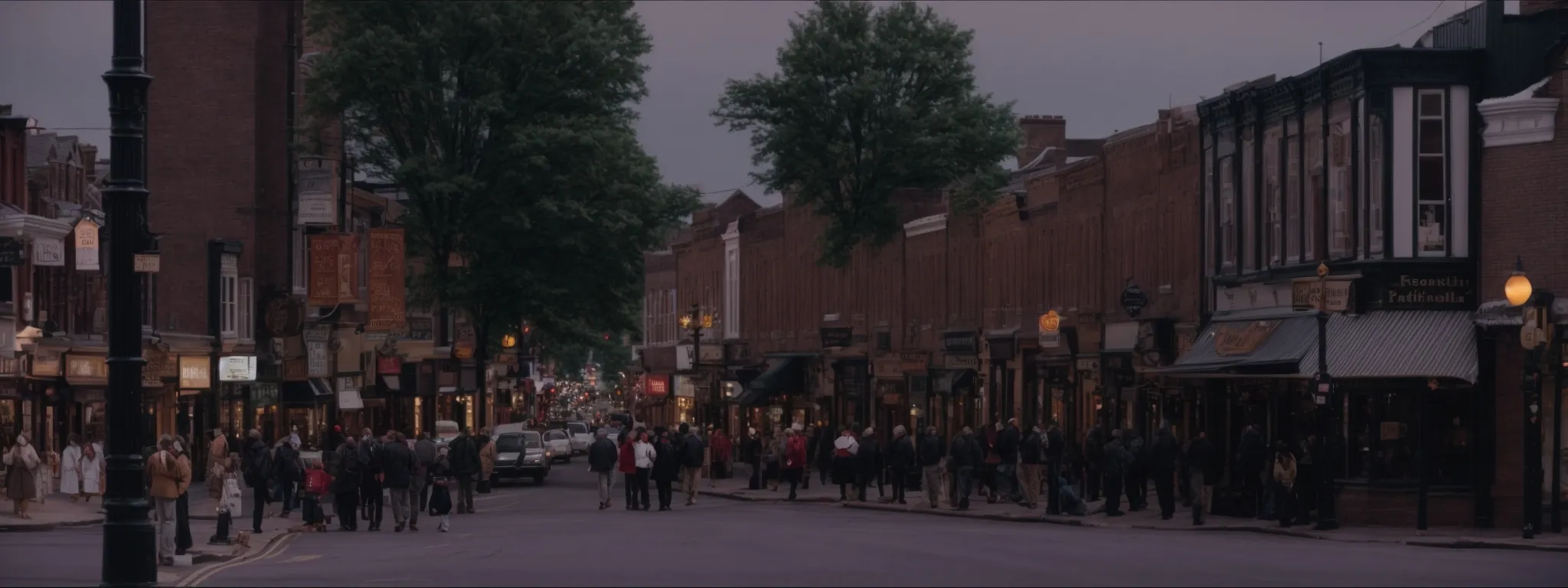 a bustling main street in york, pa with distinctive local shops and eateries.