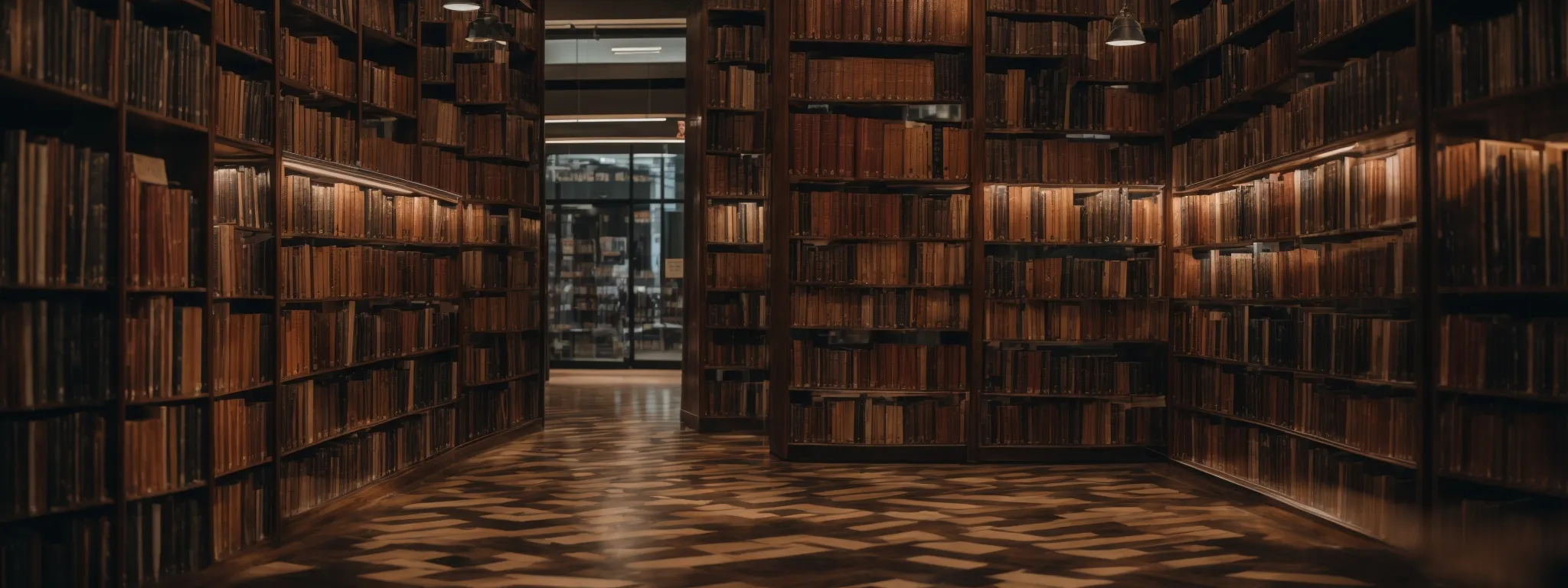 a library with a vast collection of interconnected books symbolizing the network of related topics.