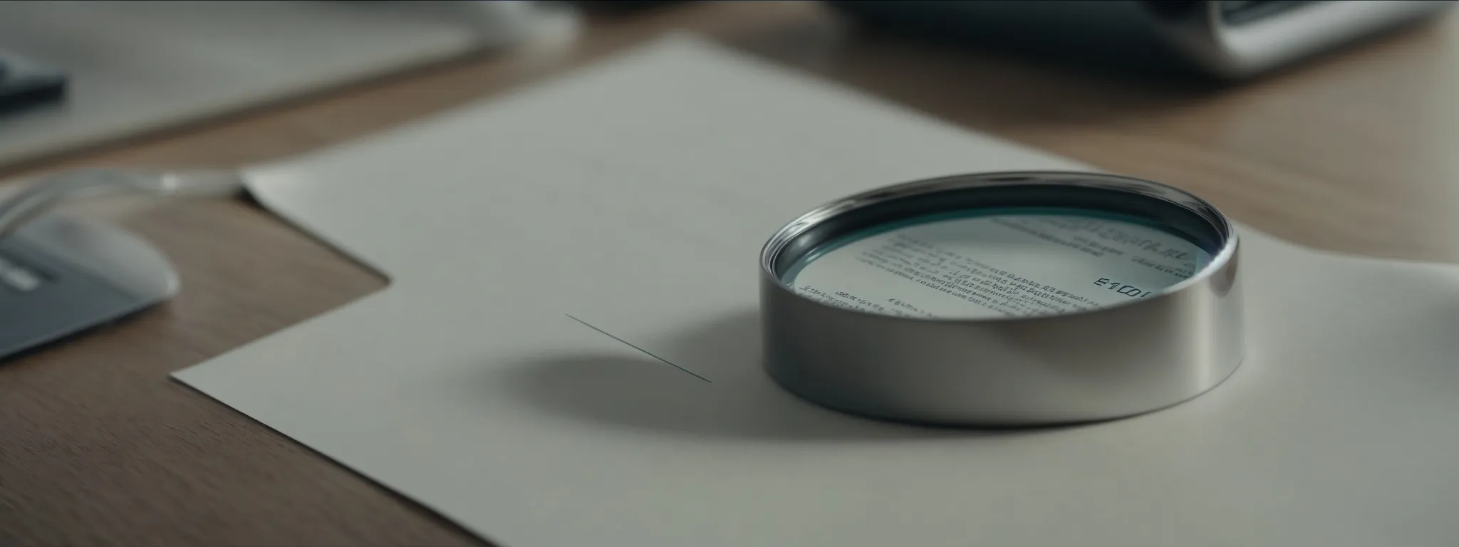 a close-up of a magnifying glass focusing on a search bar on a computer screen to symbolize the precision and attention to detail required in tailoring an seo strategy.