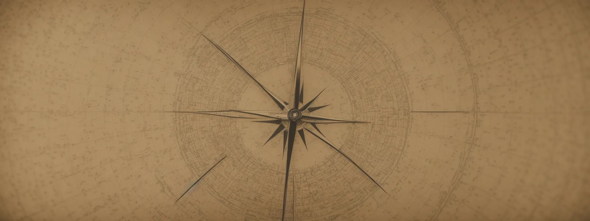a compass rests on a web-patterned map, symbolizing strategic navigation through the evolving landscape of seo.