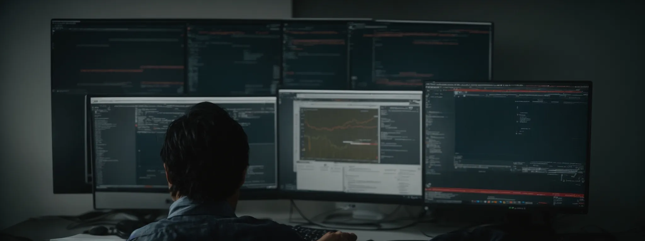 a web developer scrutinizes a computer screen displaying a search engine's web crawler tool.