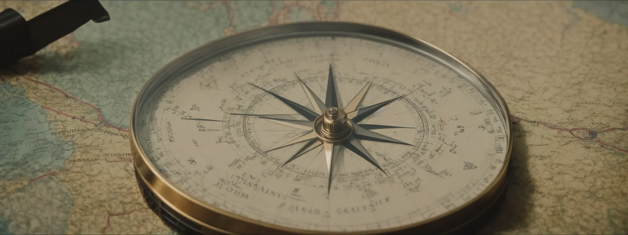 a compass atop a map, symbolizing the strategic navigation of local seo tactics.