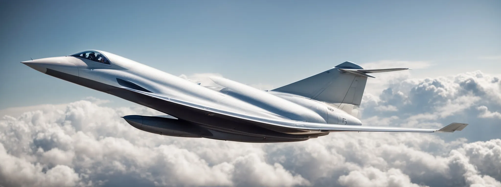 a sleek jet soaring through a clear sky, symbolizing the dynamic synergy of content marketing and seo.