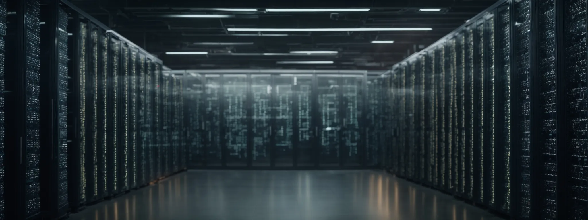 a matrix of secure, locked vaults representing data storage in a high-tech room to symbolize the safeguarding of digital information.