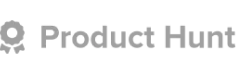 Product hunt logo on a black background.