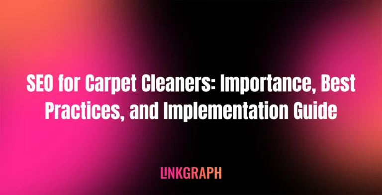 SEO for Carpet Cleaner
